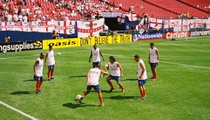 England v Colombia Warm Up 4